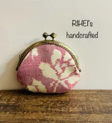 着物リメイク　がま口ポーチ