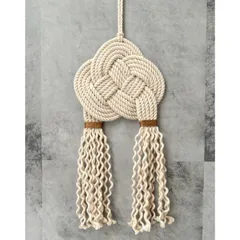 マクラメ　お正月飾り　ロング×生成り マクラメお正月飾りロング×生成り