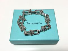 ミズキ様専用【管理番号 78】 TIFFANY＆Co. ティファニー ハードウェア ラージリンク 全長約19.5㎝ 手首周り ミディアムサイズ  SV925 シルバー925 ジュエリー