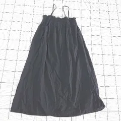 ◇ ⊂ Samansa Mos2 blue サマンサモスモス ブルー 膝下丈 キャミ ワンピース サイズF ブラック系 レディース E  【1509100070504】