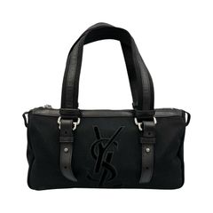 イヴ・サンローラン YVES SAINT LAURENT ハンドバッグ カハラ ミニボストン キャンバス/レザー レディース