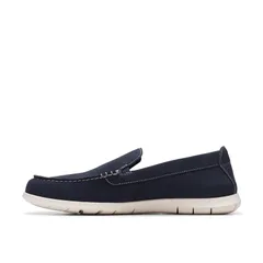 24.5 cm_ネイビースエード [クラークス] ローファー スリッポン フレックスウェイ メンズ Navy Suede 24.5 cm