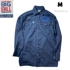 カナダ製BIG BILLワークシャツ企業ロゴ　ウエスタンシャツ長袖NT01413のサムネイル
