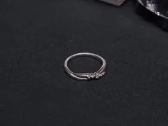 4℃ ヨンドシー ラインストーン SV925 リング 指輪 アクセサリー 約10号 レディース シルバー系 DJ1839