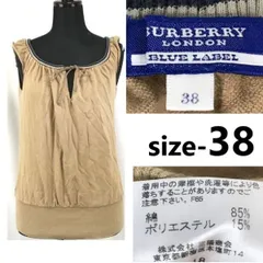三陽商会★BURBERRY BLUE LABEL★ノースリーブ/カットソー/シャツ【レディースM/38/ベージュ】Tops◆cBG718