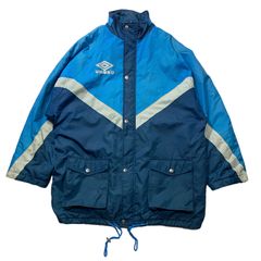UMBRO ネイビー ハーフジップ　ドリルトップ　90s 短丈 90年代 UMBRO アンブロ ビッグロゴ ドリルトップ コットンプルオーバー