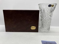 HOYA 花瓶 カッティングクリスタル 高さ20cmフラワーベース - メルカリ