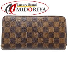 【中古】LOUIS VUITTON ルイヴィトン ダミエ 長財布 M60015 ジッピーウォレット 旧型 エベヌ レディース /181644
