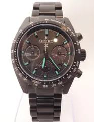 未使用品 SEIKO(セイコー) プロスペックス スピードタイマー SBDL103 ステンレス ソーラー電波 腕時計 黒文字盤 メンズ