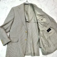 美品 バーバリーロンドン シルクウール ストライプジャケット 春夏 B0962