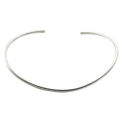 【シルバー×フリーサイズ】[Cream dot. クリームドット公式]ネックレス レディースステンレス製 チョーカー 金属アレルギー つけっぱなし サージカルステンレス ネックカフ カーブ 艶 メタル 大人