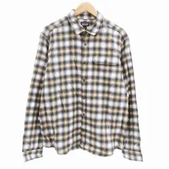パタゴニア Patagonia 美品 ライトウェイト フィヨルド フランネルシャツ チェック柄 長袖 L グレー 42410 /AE