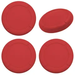 【特価セール】KiosN switch Joy-Con用 アナログジョイスティック キャップ カバー 4点セット 代替品 (赤色)