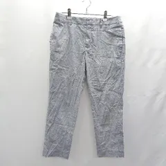 ◇ ΘΦ BEAUTY&YOUTH ビューティ&ユース コットン系 キレイめ スリムパンツ サイズL ブルー系 レディース E  【1502030007756】