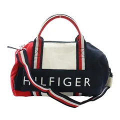 トミーヒルフィガー TOMMY HILFIGER ミニダッフルバッグ ハンド ショルダー 2WAY キャンバス 赤 レッド 青 ブルー 白 ホワイト /AQ ■OS
