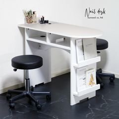 ネイルデスク ♪ネイルデスクロボットテーブル ホワイト【メーカー直送】【お