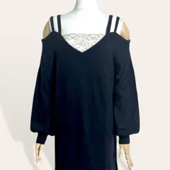 ❤️美品 グレースコンチネンタル オフショルダー ニット ワンピース レイヤード チュニック 36・S  レディース 4220