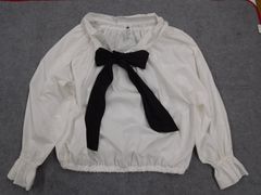 Sov. スタンドフリルカラーボウタイブラウス 0304-280-233 ホワイト size:36囗T巛