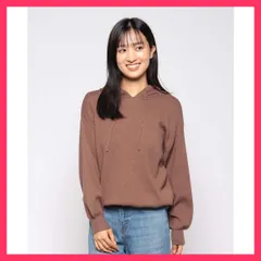 ★スタッフおすすめ★スウェット風ニットパーカー  ◇身長165cm B85 W60 H88/モデル着用:FRE 上品　おすすめ おしゃれ　★売れ筋★　人気 高見え　高級感