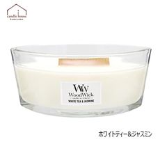 カメヤマ キャンドル ホワイトティー＆ジャスミン WoodWick ハースウィック アロマキャンドル ルームフレグランス アロマ インテリア 木芯 焚火 リラックス