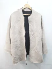 ◇ Doux archives ドゥアルシーヴ ノーカラー 無地 ゆったり 長袖 ブルゾン サイズF ベージュ系 レディース P  【1403110011093】のサムネイル