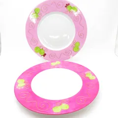 【新品未使用】ソワジック Soizick プレート 大皿 2枚 ラインストーン付 NIKKOフリーザー＆オーブン対応 ラインプレート皿セット 状態