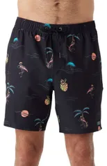 【送料無料】 オニール メンズ ハーフパンツ・ショーツ 水着 O'Neill Men's Hermosa Lined Elastic Waist 17 in. Boardshorts Black