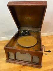 ジャンク】蓄音機 木製【レトロ品】 Yahoo!オークション -「電気蓄音機