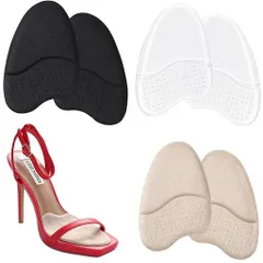SOYANGNEKつま先インソール3色6枚なんしつシリカゲル中敷きハイヒールインソール前ズレ防止足裏保護パッド中敷ゆるい靴のサイズ調整衝撃吸収圧力分散弾力性爪先インソール