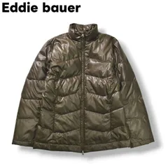 【シンプルデザイン】 エディーバウアー Eddie bauer グース ダウン ジャケット M ブラウン レディース ♪