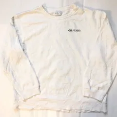 カルバン・クライン　ジーンズ　Calvin Klein Jeans M 裏起毛　スウェット　トレーナー　ホワイト
