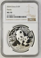 2024 CHINA S10Y PANDA NGC MS 70