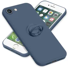 ZHUAZHULE iPhone SE3 ケース iPhone SE2 ケース iPhone8 iPhone7 ケース リング付き シリコン アイフォンSE 第3世代 第2世代 8 7 スマホケース スタンド機能 カバー 耐衝撃 レンズ保護 360°回転 車載
