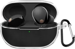 【数量限定】WF-1000 XM5 for ケース ソニー ワイヤレス イヤーホン WF-1000 XM5用シリコン保護ケース キズ防止 ELYBYYLE 耐衝撃 防水 防塵 紛失防止 装着充電可能 保護ケース（クリア）