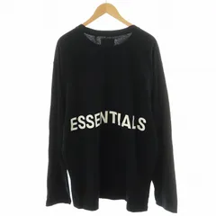 エフオージー エッセンシャルズ FOG ESSENTIALS Tシャツ カットソー 長袖 バックロゴ コットン L 黒 ブラック /AN34