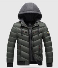 メンズ ダウンジャケット ダウンコート アウター フード付き 取り外し可能 速暖 厚手 ジャケット もこもこ カーディガン 切り替え 軽量 裏
