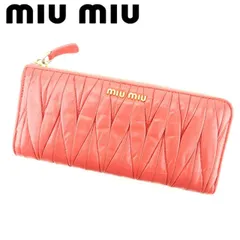 2024年最新】ミュウミュウ ｍｉｕ ｍｉｕ 長財布 ファスナー付き 長財布 レディース リボンモチーフ 中古 人気 セール B978の人気アイテム  - メルカリ