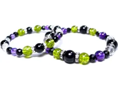 「信じた愛を永遠に」 ペア ブレスレット パワーストーン 天然石 ペアブレスレット アメジスト ペリドット アクセサリー