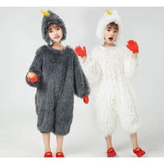 ヒヨコ コスチューム 面白い 鶏 鳥 コスプレ 子供 キッズ 動物コスチューム ハロウィン衣装 女の子 男の子 可愛い モコモコ チキン ひよこ 着ぐるみ オーバーオ　　hl1010