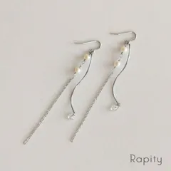 金属アレルギー対応★サージカルステンレス  淡水パールデザインピアス