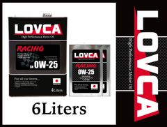 送料無料★LOVCA RACING 0W-25/6L★日本製 100%化学合成