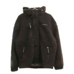 adidas (アディダス) フード付き ジップアップ ボアジャケット パーカー ブラックのサムネイル