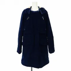 マークバイマークジェイコブス MARC by MARC JACOBS ロングコート フード コーデュロイ 裏ボア ジップアップ ストレッチ XS 紺 ネイビー /KUのサムネイル