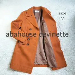 【日本製】abahouse devinette ステッチ ウールコート 切りっぱなしデザイン