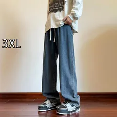 [3XL]メンズ ファッション 服 オシャレ シンプル 大人 かっこいい 大きいサイズ ストリート 紳士服 冷感 ジーンズ 夏 薄手 アメリカン ストレート ワイド レッグ カジュアル パンツ