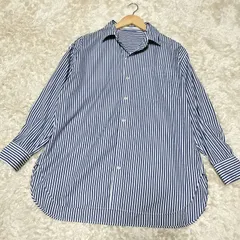 【2023モデル】FRAMe WORK　コットン ストライプ レギュラーシャツ　FREE　ビックシルエット　ゆったり目　羽織り　綿