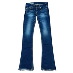 SLY ローライズ ブーツカットデニム 日本製 スリム インディゴ サイズ24 レディースXS スライ 平成ギャル Y2K