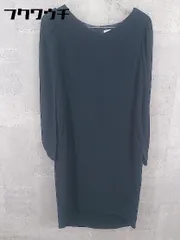 ◇ Lusso vita nano universe シースルー ノースリーブ 膝丈 ワンピース サイズ36 ネイビー レディース 【中古】 【1002801178000】