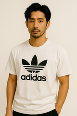Tシャツ　アディダス　adidas　オフホワイト　Mサイズ　※Used