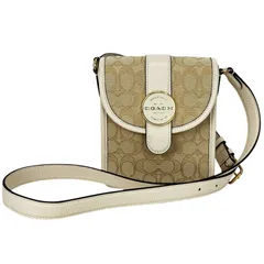 【COACH】コーチ サウス ロニー クロスボディバッグ C8321 ショルダーバッグ レザー ベージュ クリーム 白 レディース 【中古品】 USED-AB 【9356】